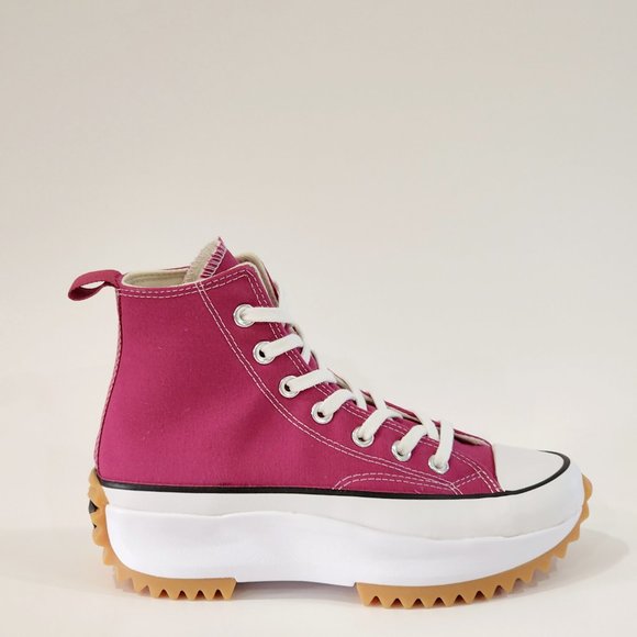 Converse Run Star Hike Hi 'Midnight Hibiscus' Pink Platform Sneakers 172362C NWT - Picture 2 of 6
